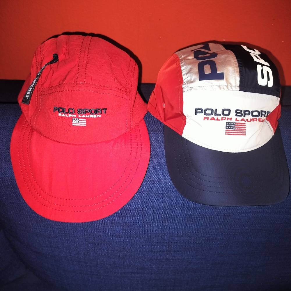 Vintage Polo Sport Ralph Lauren 5 Panel Hats O/S